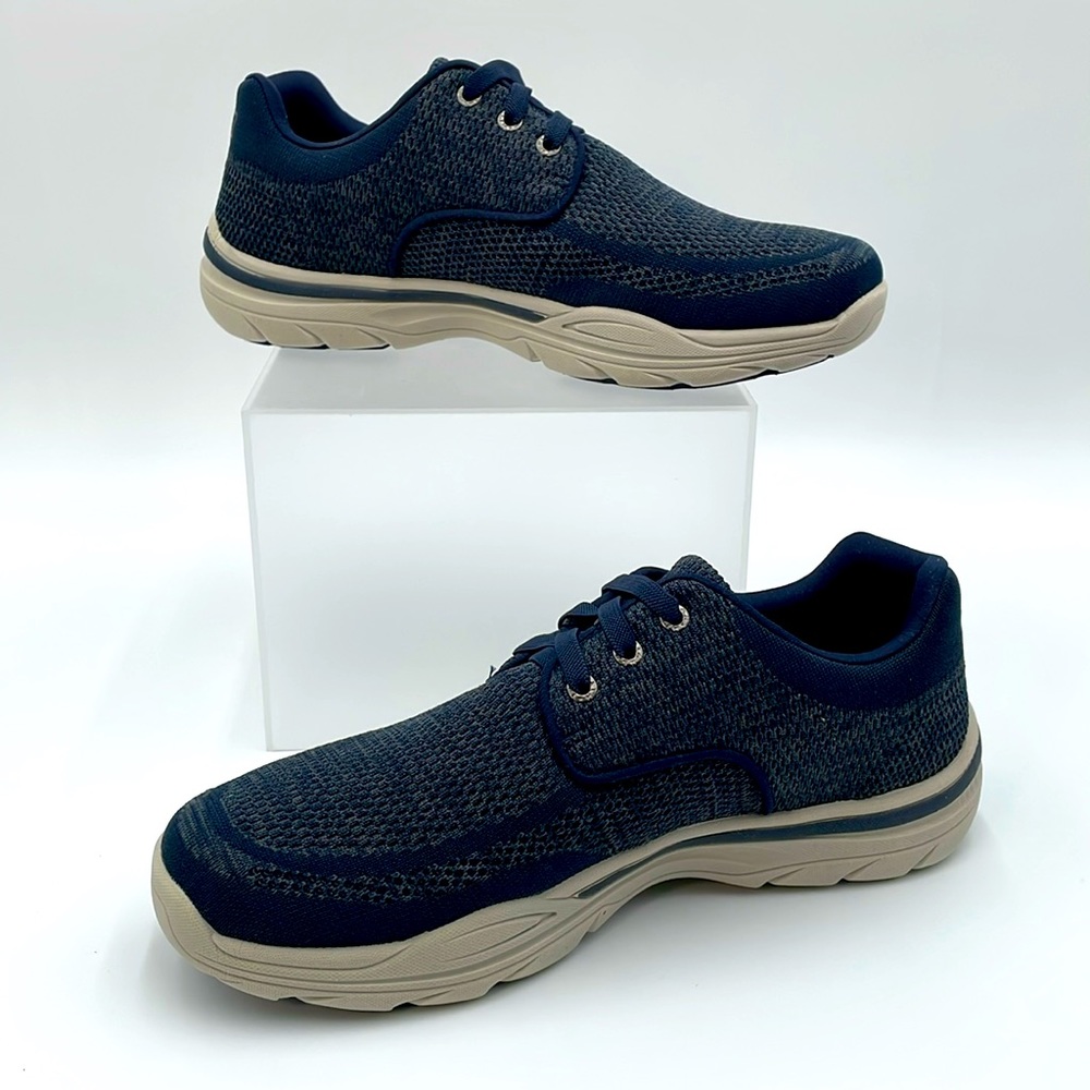 TANSMITH Men’s‎ Navy Blue Lithe Bungee Slip On Casual Sneakers - Various Sizes